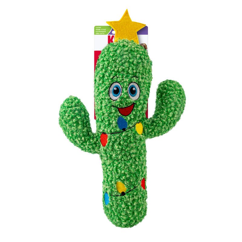 KONG Holiday Kickeroo® Cactus Plush Catnip Crinkle Cat Toy