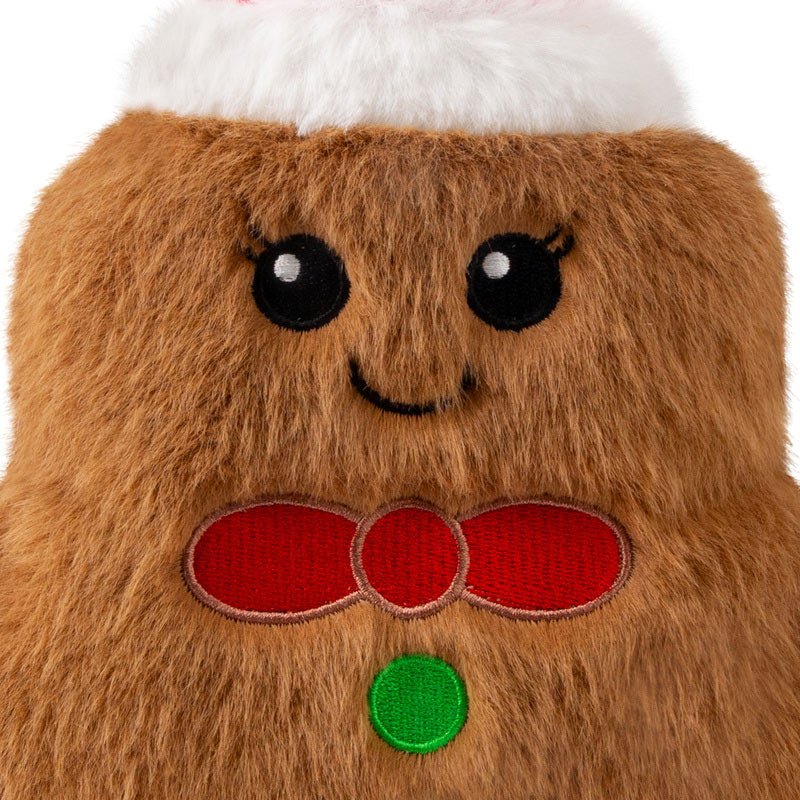 Kong Holiday Snuzzles Plush Gingerbread Dog Toy, Squeaks & Crinkles